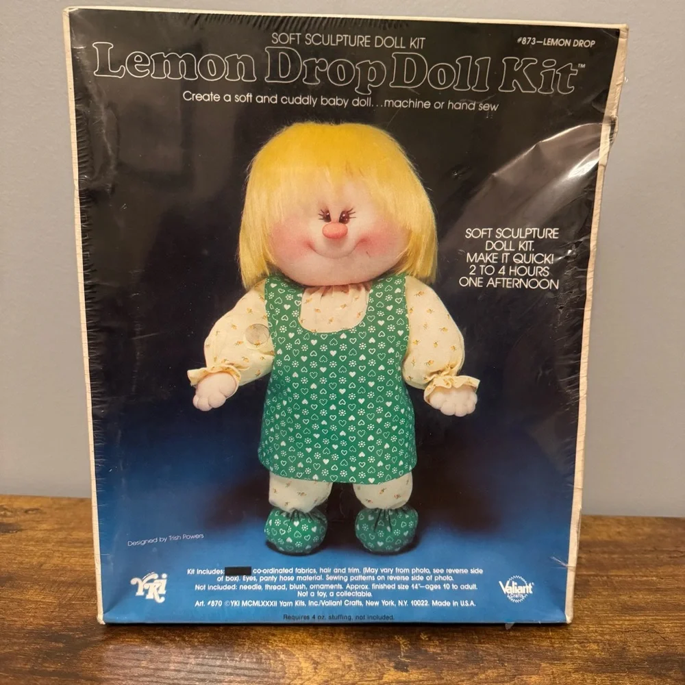 Lemon Drop Doll Kit #873 YKI Valiant‎ Crafts Soft Sculpture Craft Kit USA